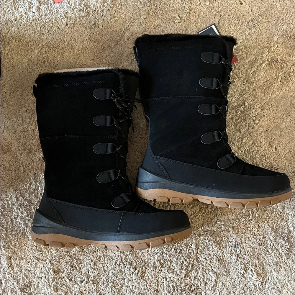 Universal Thread Jet Black Women's Carla Tall Winter Boots‎